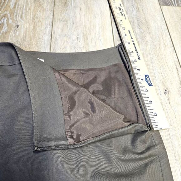 Halogen Taupe Classic Pencil Skirt Grey Women's 10 Office Siren Academia - Picture 4 of 7